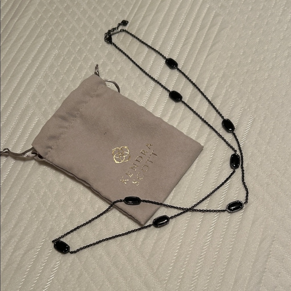 Kendra Scott Kelly Station Necklace-8 Elisa Stones-Color Bar Like NEW